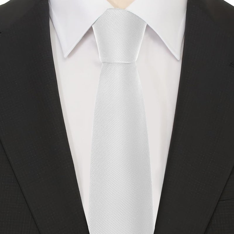 Junmaxroad Store 63'' XL Black Ties For Men Solid Color Extra Long Neckties 3.35" (8.5CM) Men's Big and Tall Ties with Gift Box - Image 3